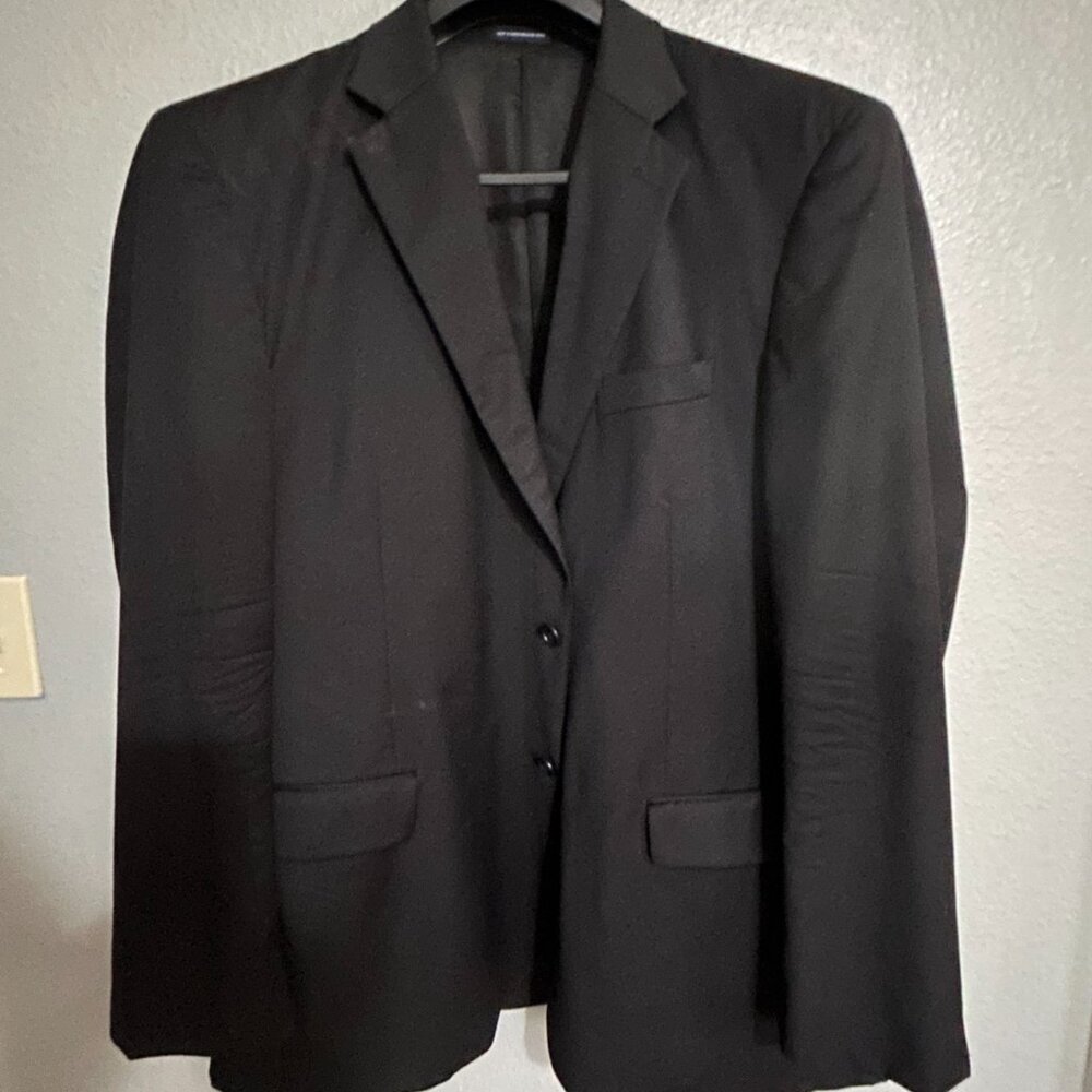 Men's Black Suit Jacket and Vest